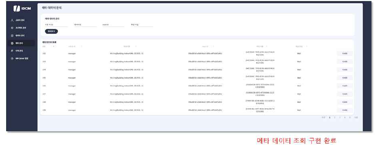 포인트 클라우드 메타 정보 조회 기능 제공