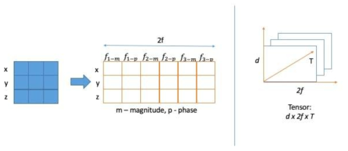 Frequency components and single tensor