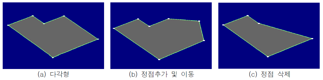 기본적인 다각형 기하 편집 기능