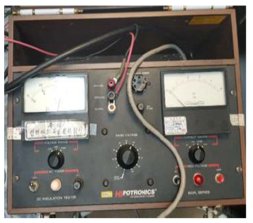 입력 케이블 절연저항 측정 결과