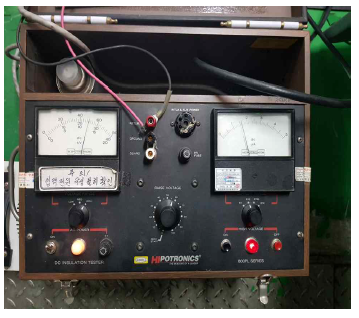 출력케이블 절연저항 측정 결과