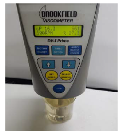 Brookfield Viscometer LV를 활용한 점도 측정 전경