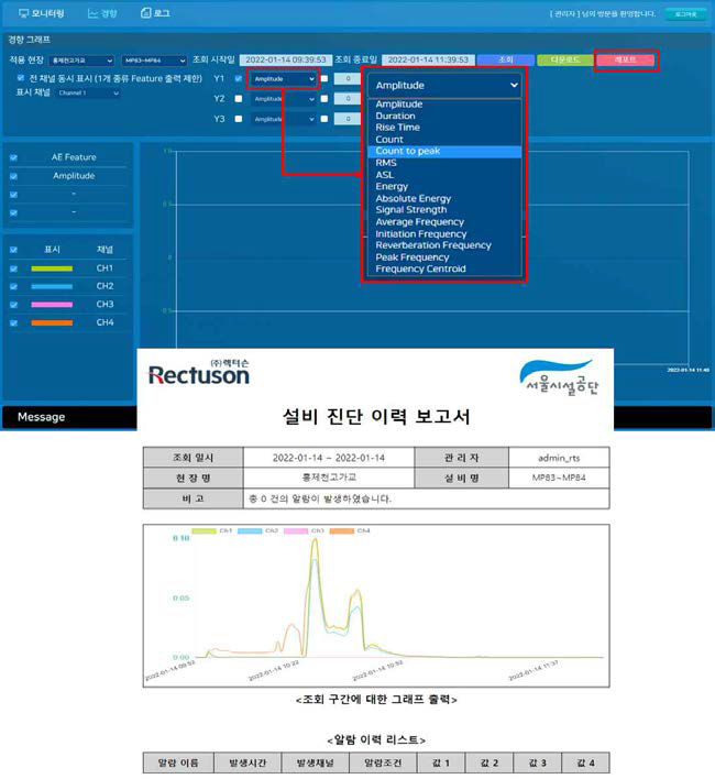 소프트웨어 보고서 출력 기능