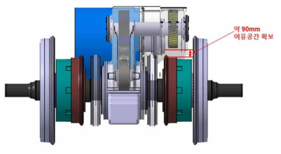 궤간가변 윤축에 감속기 취부