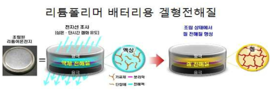 겔형 전해질 이용 리튬폴리머 배터리