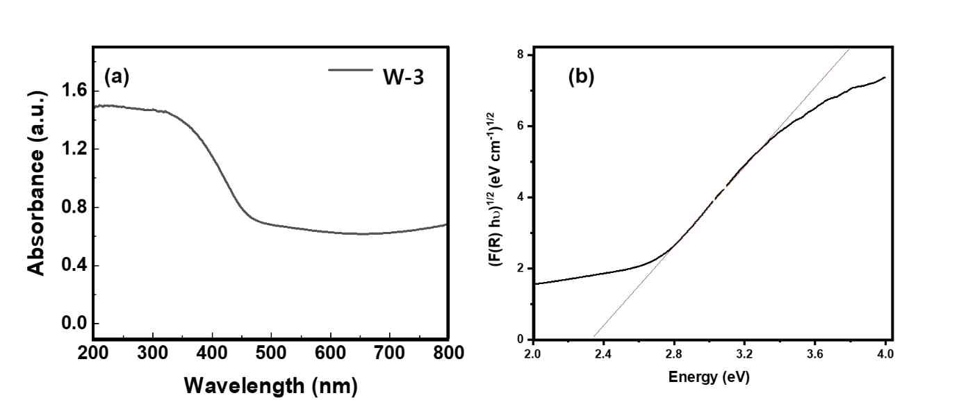 UV-VIS 스펙트럼의 분석 (W-3)