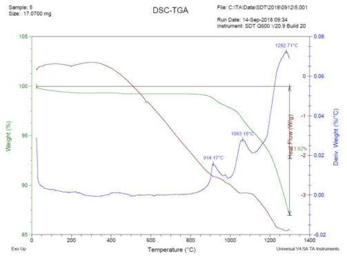 DSC-TGA(주물사철)