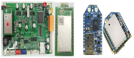무선통신 단말기 시제품(좌) / NB-IoT 통신 Digi 모듈(우)