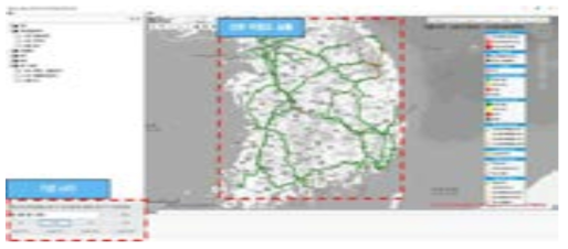선로위험도 실황 레이어 표출화면