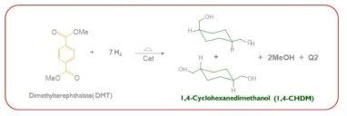 DMT 수소화 반응에 따른 CHDM의 합성