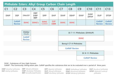 EU의 가소제 재검토 계획: REACH 프탈레이트 가소제 평가 결과