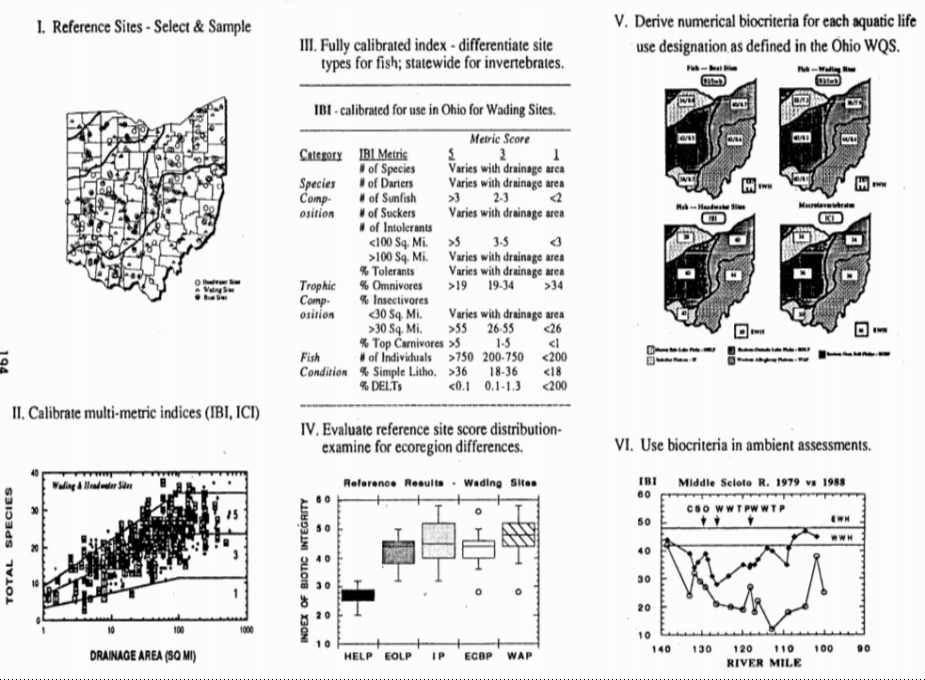 Flowchart of biosurvey approach for Fish bioassessment used by Ohio(1991)