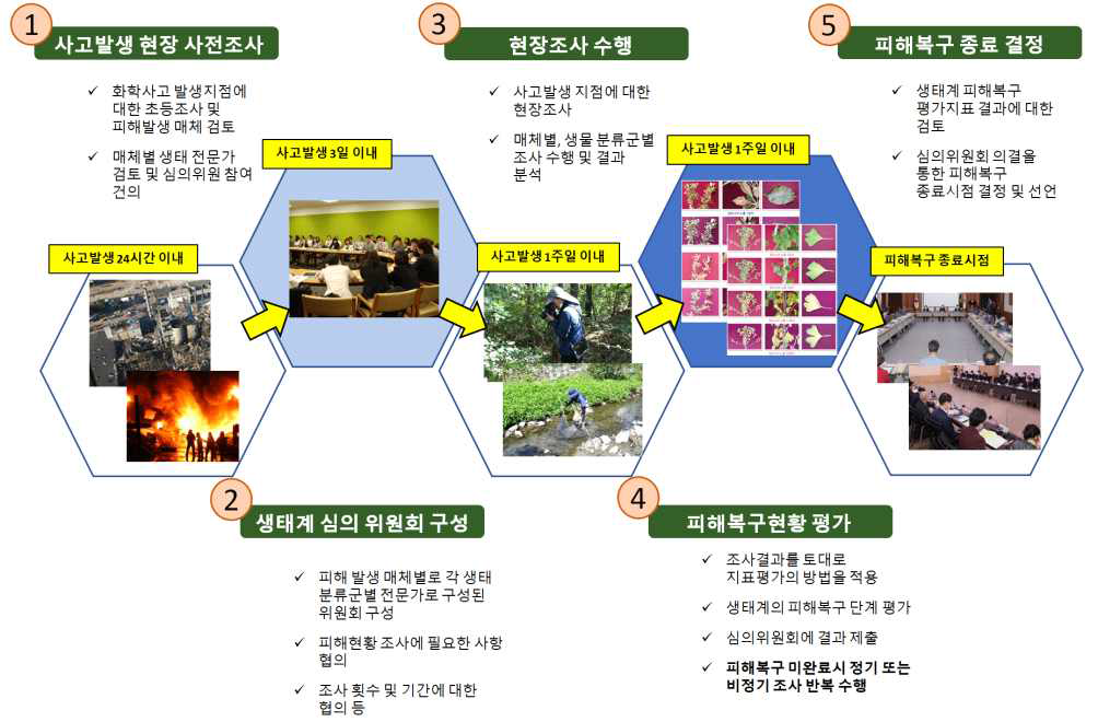 생태계 피해복구 평가업무의 순서