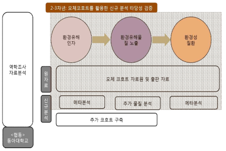 2-3차년도 모체 코호트 연구 추가 및 정밀 분석 도식화