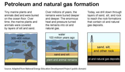 석유 또는 천연가스의 형성