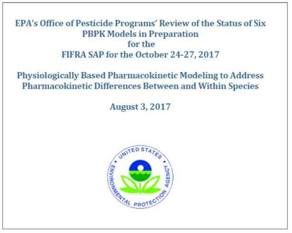EPA 보고서-살생물제 활성성분의 종간 종내 독성동태의 차이를 해결하기 위한 PBPK/PBTK 모델링 관련 전문가 모임 보고서