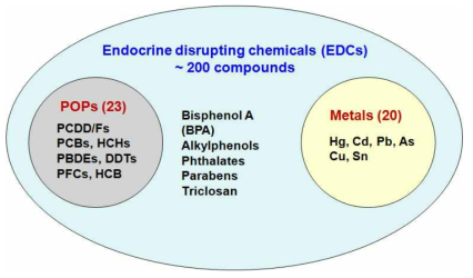 EDCs의 물리·화학적 특성에 따른 분류