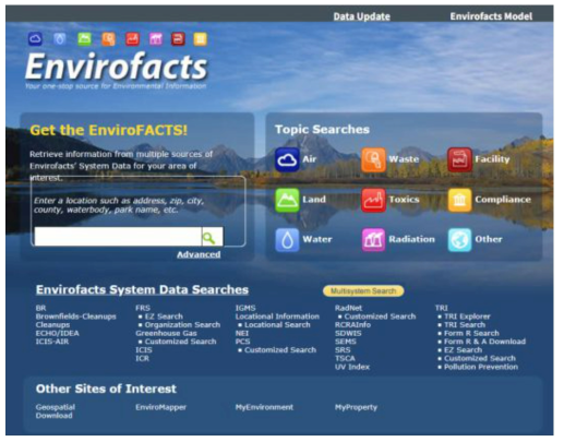 EPA의 Envirofacts