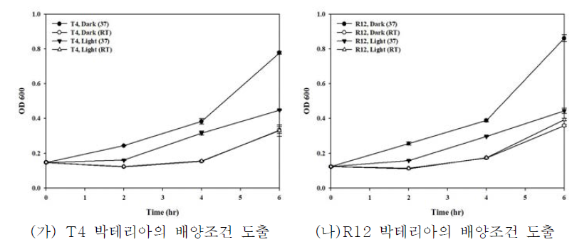 기확보 환경 박테리아의 배양조건