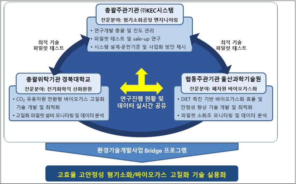 총괄/협동과제 연구팀 구성 및 연구개발 추진전략