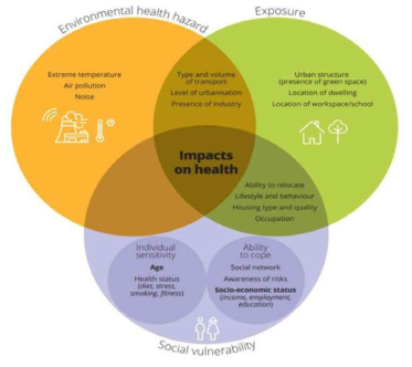 사회적 취약성, 노출, 환경위험과 건강영향의 관계