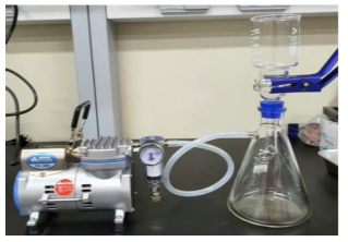TiO2 도핑 규조토를 분리막 표면에 코팅하기 위해서 구축한 진공 여과 장비
