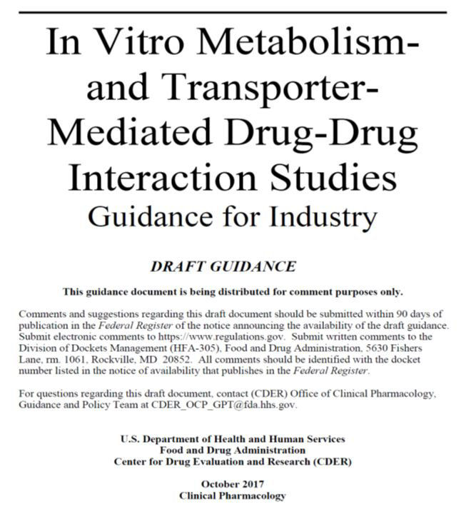 US FDA 약물상호작용 guidance