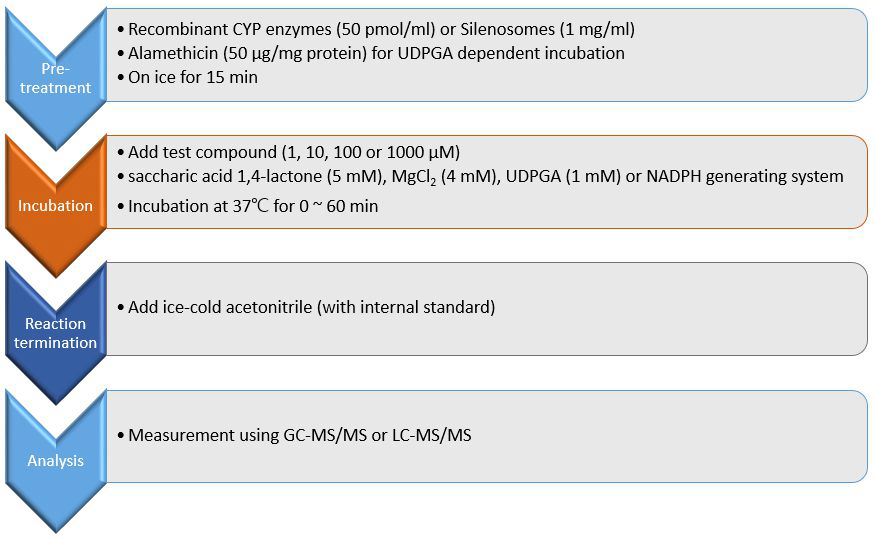 Recombinant CYP 또는 Silenosomes를 활용한 환경유해인자 대사체 분석