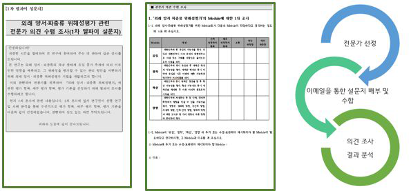 전문가 의견 수렴 조사(델파이(Delphi) 조사) 설문지 예시 및 수행 방법(1차)