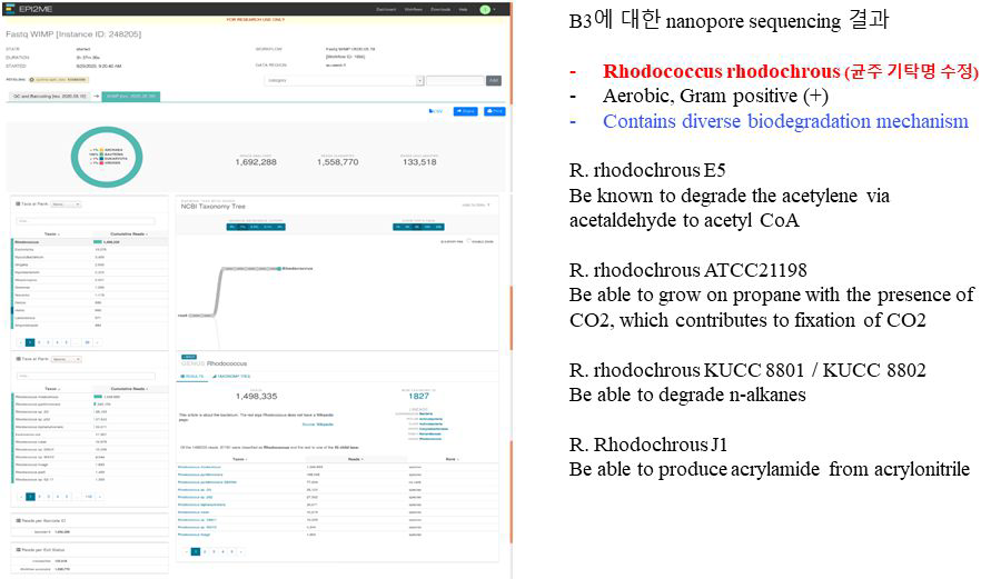 B3 균주의 NGS 분석