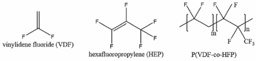 VDF, HFP, P(VDF-co-HFP) 분자구조