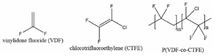 VDF, CTFE, P(VDF-co-CTFE) 분자구조