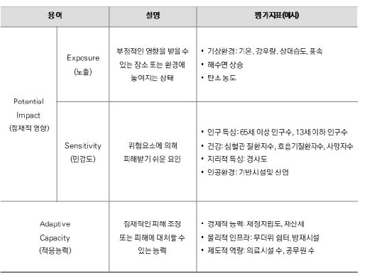 IPCC 평가모형 용어정의