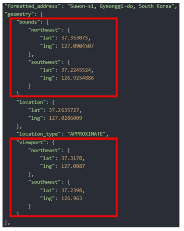 Google Geocode API Return result