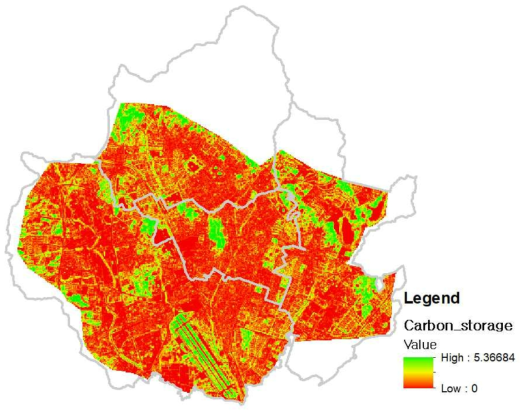 CNN 기반 수원시 30 m 격자 내 탄소저장량 지도