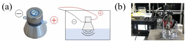 (a)유연 압전소자 (b)나노버블 발생장치