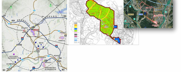 대구경북경제자유구역 영천하이테크파크지구 개발사업의 입지여건 및 토지이용현황, 현황종합분석도 (출처: EIASS)
