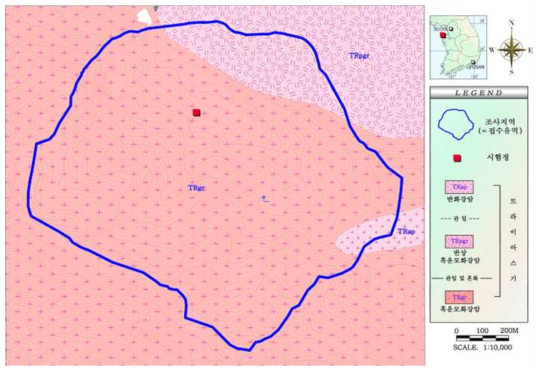 조사지역 지질도
