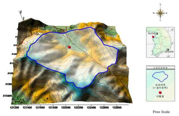 조사지역 집수유역도