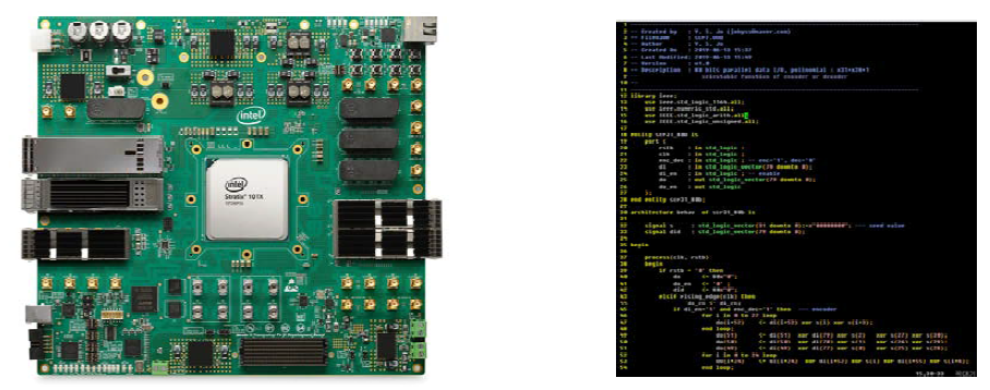 Stratix 10 FPGA 보드 사진 및 구현 코드