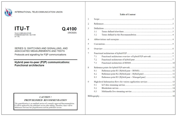 ITU-T Q.4100 표준 문서