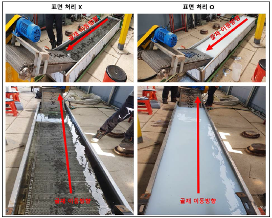 골재의 냉각 및 표면개질 공정 현장 이미지