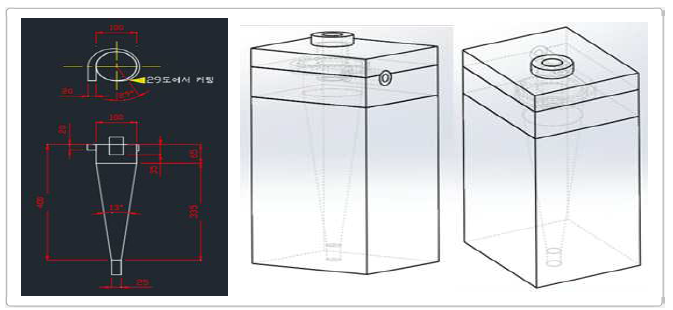 하이드로 사이클론 도면 구축