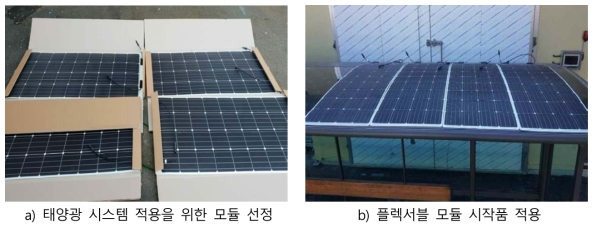 태양광 시스템 적용을 위한 모듈 선정 및 시작품 적용