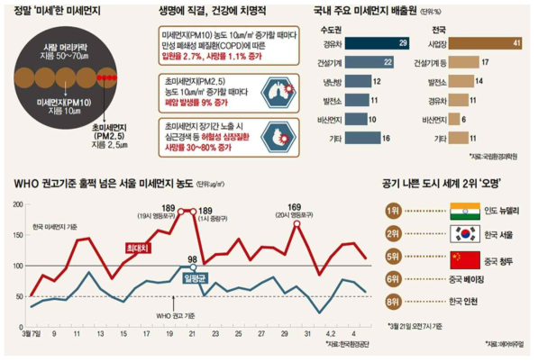 미세먼지로 인한 문제점