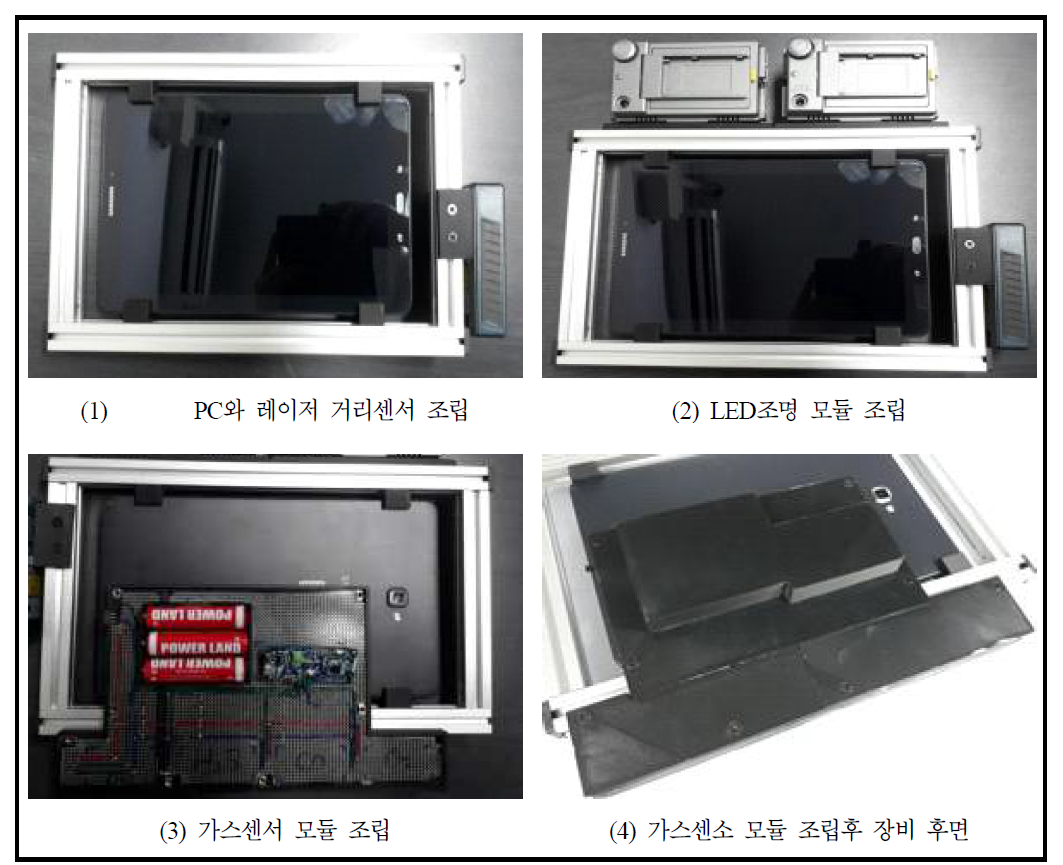 육안조사 장비 시험제품의 조립