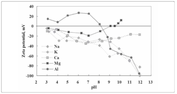 Zeta potential of bubbles in various metal solution(Dockko and Han, 2004)