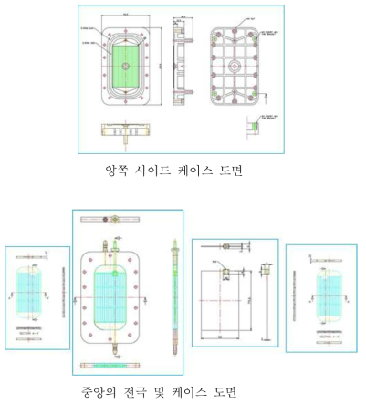 3전극 셀의 설계도면