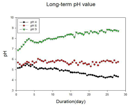 중장기적 안정성 평가를 위한 pH 모니터링 결과