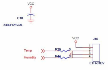 온,습도 센서 구성회로